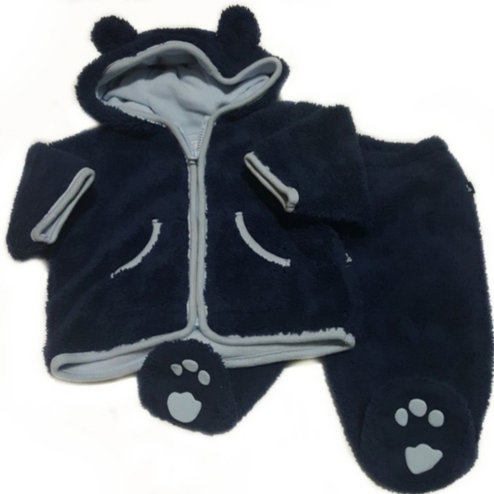 GAP Navy Blue Fleece Baby 2 Piece Winter Set 0-3M - Picture 8 of 8